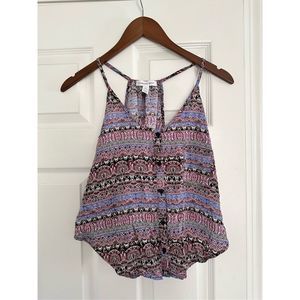 Boho crop tank top